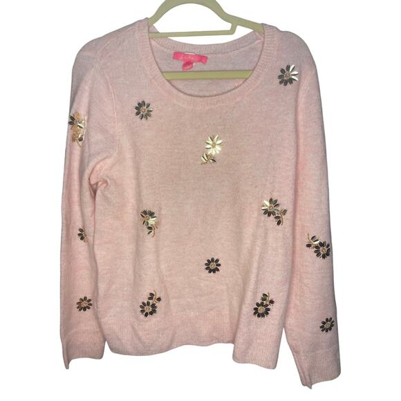 Lilly Pulitzer Soft Pink Kalaya Sweater Size L